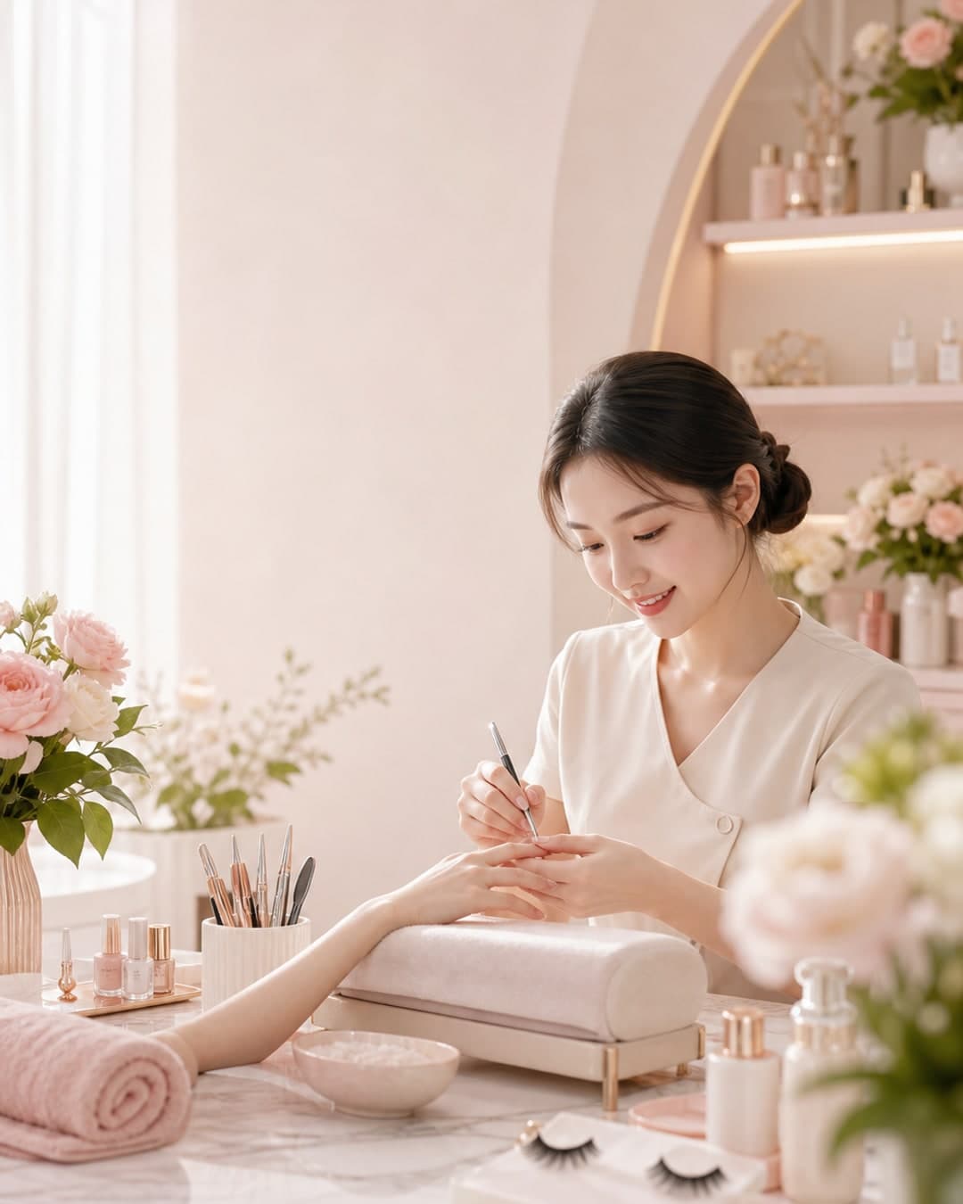 美甲美睫活动海报 模板