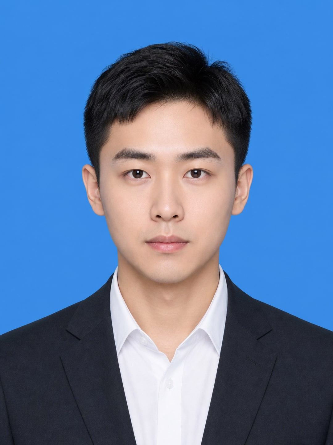 蓝底标准证件照 模板