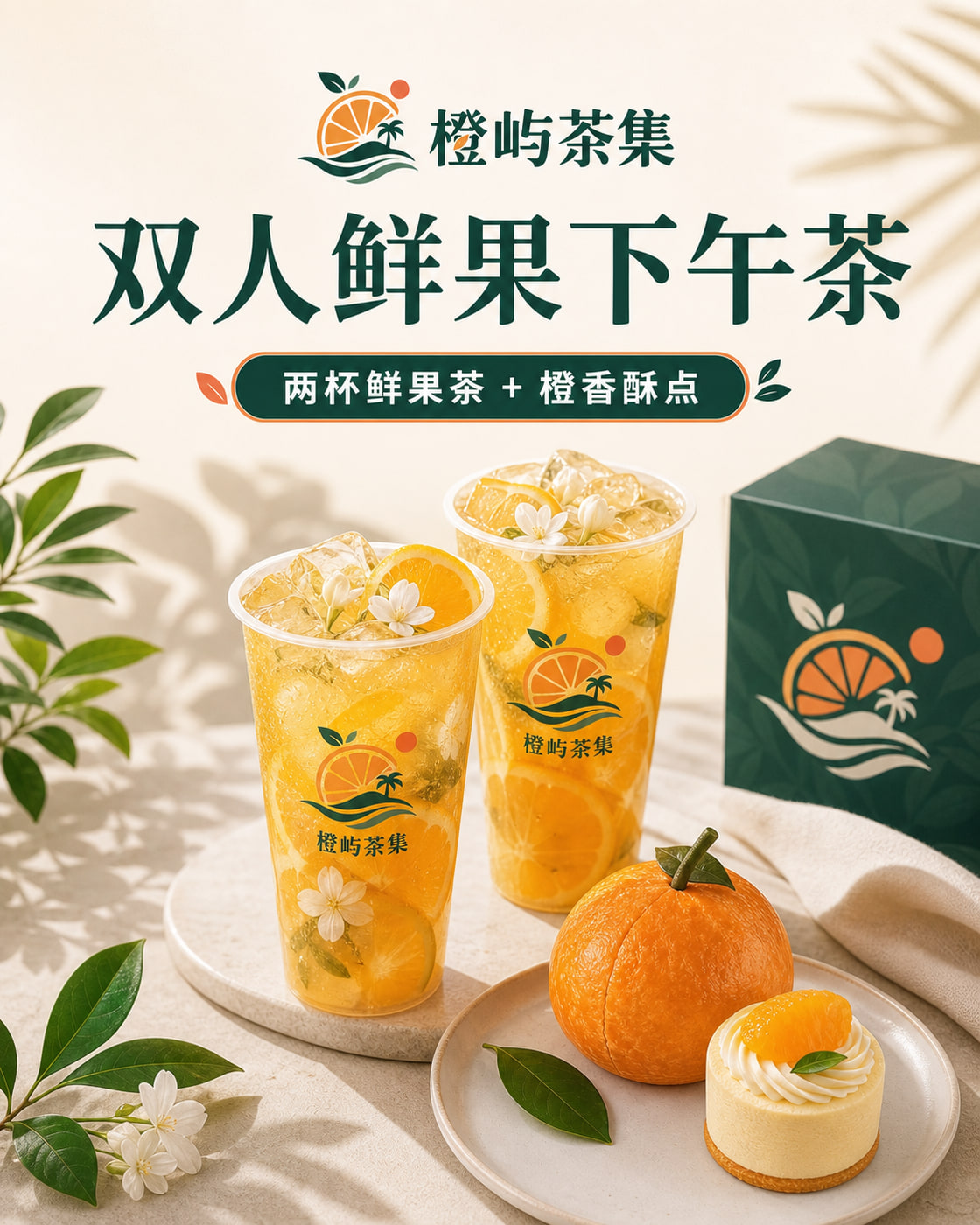 双人团购套餐海报 模板