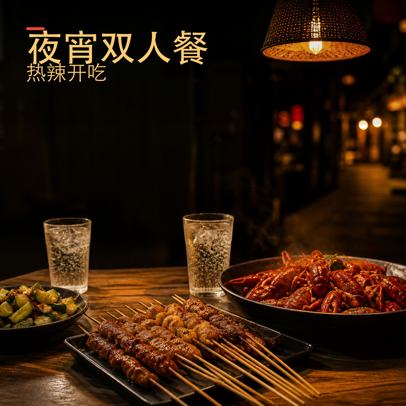 夜宵双人套餐主图 模板